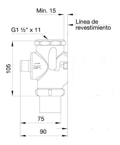 Imagen 3 de 5 de Valvula Automatica Para Descarga Inodoro Fv 368.01 Baño