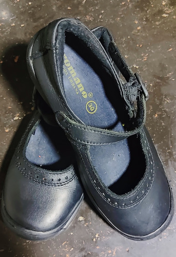 Zapatos Colegiales De Cuero Para Niña Romano Talla 30