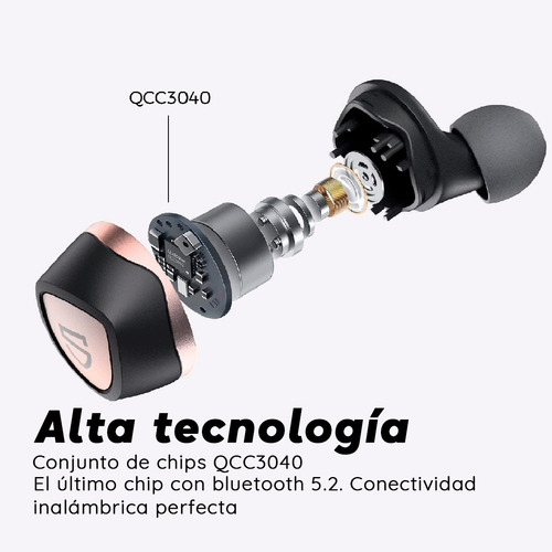 Imagen 4 de 10 de Auriculares Soundpeats Sonic Pro Bluetooth 15hs Aptx Gamer