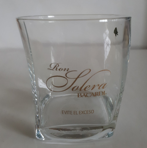 Vaso Ron Solera Bacardi Vintage Coleccionables Usado 