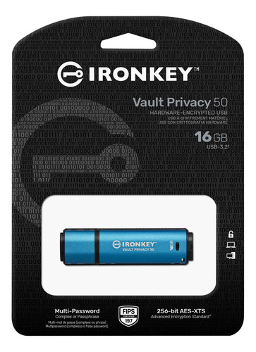 Kingston Ironkey Vault Privacy 50 16gb Usb Encriptado |
