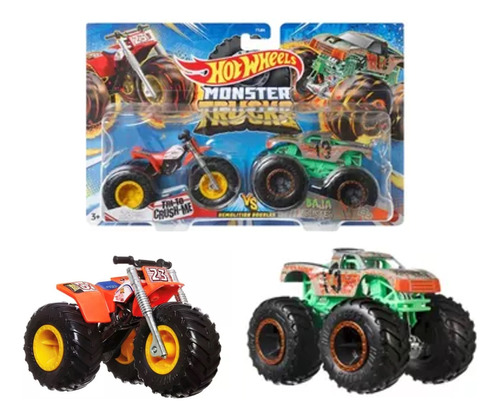 Hotwheels Monster Truck 2 Camiones Monstruo Metal Original