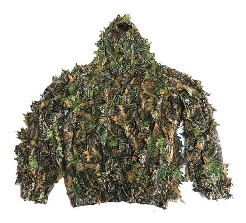 Imagem 2 de 7 de Roupa Ghillie Camuflada Airsoft Paintball 3d Mato Com Capuz