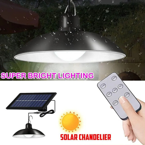 Lampara Solar Led Tipo Campana Recargable Ip65 Control Remot