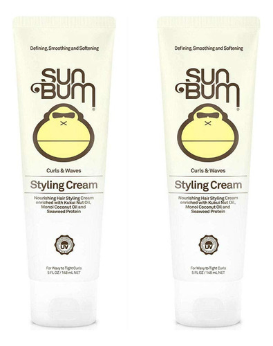 Sun Bum Crema De Peinado Para Rizos Y Ondas Para Cabello Riz