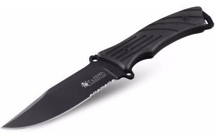 Cuchillo Trento Comando Black Zytel 11cm Total 24cm Inox 420
