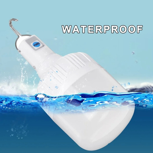 Lampara Ampolleta Led Usb Portátil + Panel Solar + Control