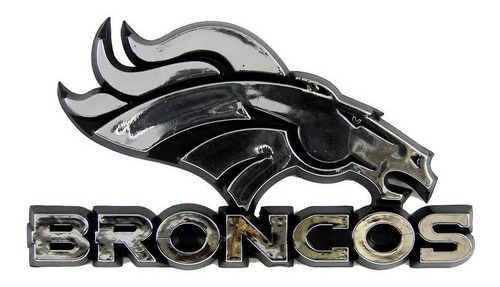 Emblema Logo Carros Nfl Denver Broncos Chrome 