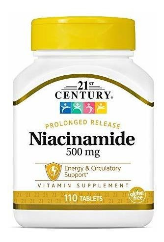 Niacinamida 21st Century 500 Mg110 Tabletas Liberacion Prolo