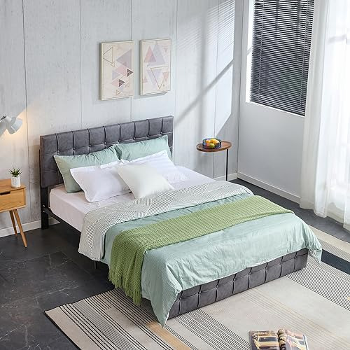 Knamotl Cama De Plataforma De Tamaño Completo, Elegante Marc