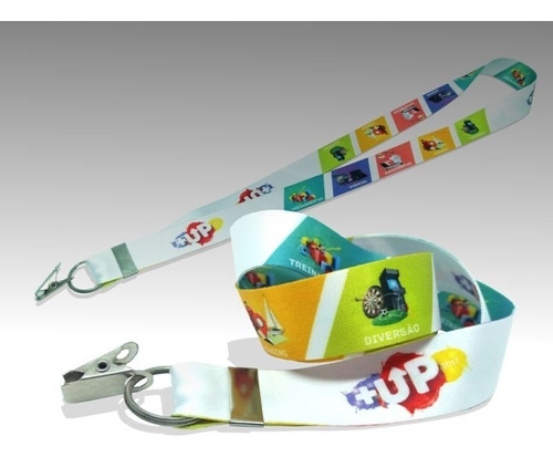 Cordão Lanyards Fita 25mm Personalizada Crachá (100 Unid)