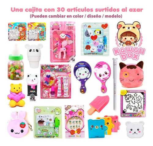 Kawaii Box 20 Lindos Artículos Papelería Accesorio Surtidos