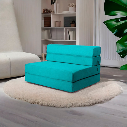 Imagen 2 de 8 de Sofá Cama Matrimonial Plegable, Colchoneta Con Soporte Firmé