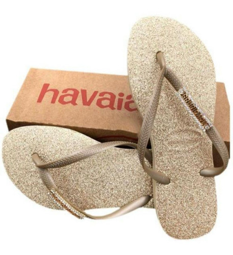 Chinelo Feminino Glitter Personalizado Acompanha Caixa 