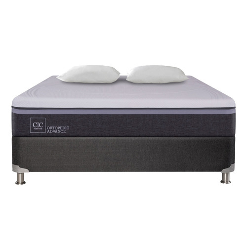 Cama Americana 2 Plazas Cic Ortopedic Advance + Almohadas