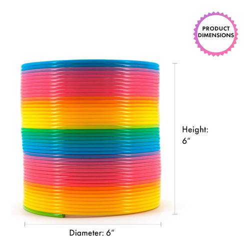 Juguetes De Resorte Arcoíris Gigante De 15 Cm Para Niños