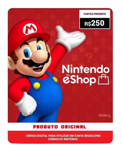 Gift Card Nintendo: 100 Reais - Cartão Presente Digital