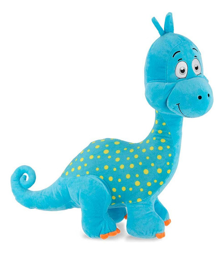 Peluche Dino Azul A Lunares Grande Relleno 50 Cm Rex