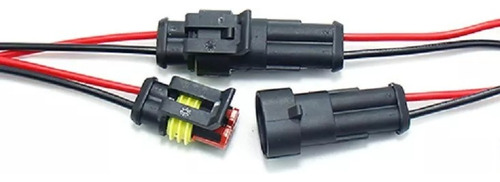 Kit Conector Automotriz Waterproof 2vías Intemperie Cables