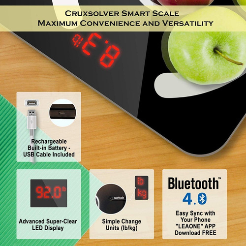 Imagen 3 de 4 de Bascula De Peso Corporal Bluetooth
