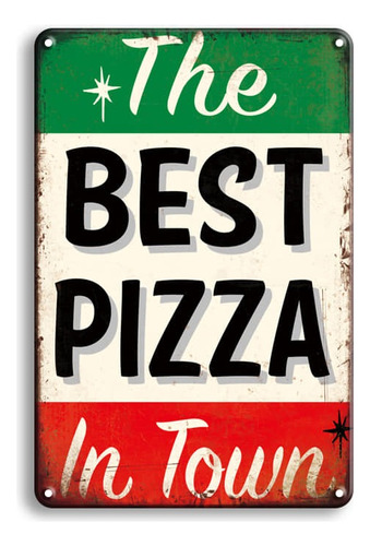 Retroshop Vinilo Decorativo Pizza 30cm X 40cm Verde