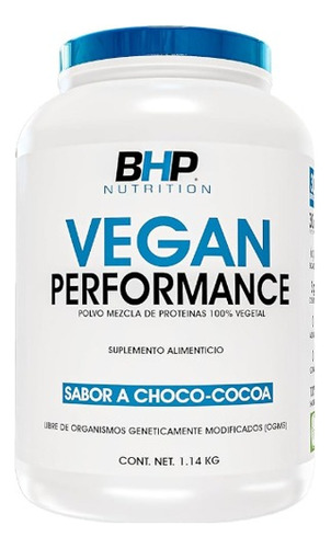 Bhp Vegan Performance 3 Lbs 30 Servicios Sabor Choco-cocoa