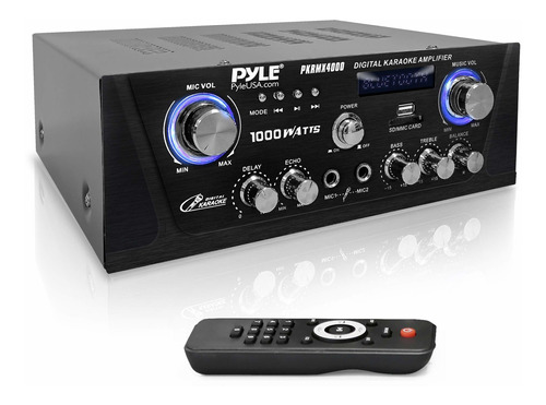 Pyle Pkrmx4000 Amplificador Karaoke Digital Bluetooth Sd