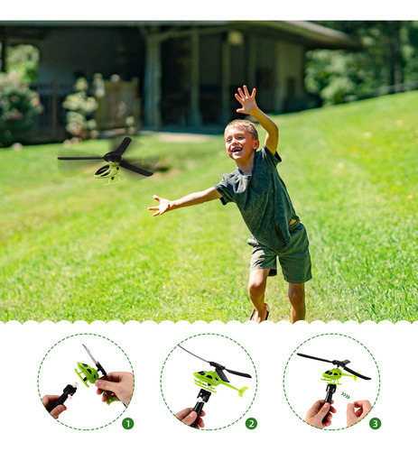 5 Peças Diy Pull String, Modelo De Avião, Helicóptero, Brinq