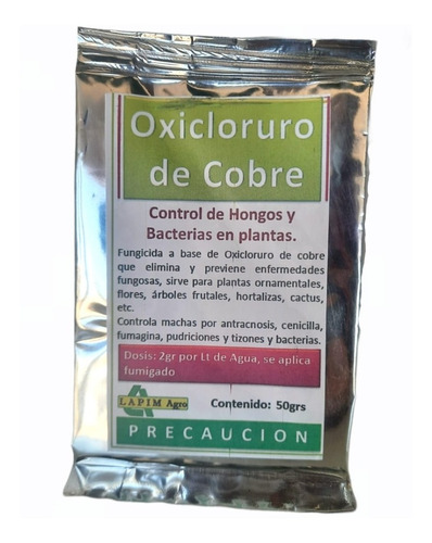 2 Sobres Oxicloruro De Cobre  50 Gr Fungicida Bactericida