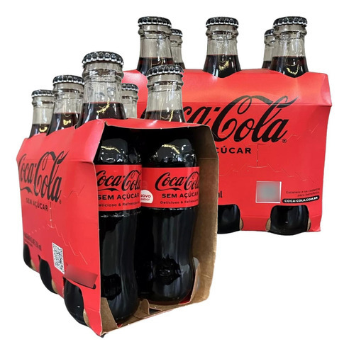 Coca Cola Sem Açucar Vidro 250ml (12 Garrafas)
