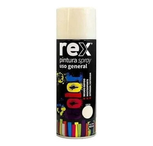 Pintura En Spray Uso General Secado Rápido Rex 400ml Blanca 