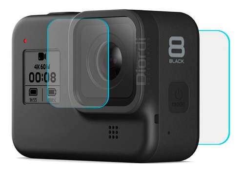 Protector De Pantalla Y Lente Vidrio Para Gopro Hero 8 Black