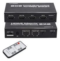 Comprar 4k Matrix Switcher 2x2 Matrix Switch Splitter 2 In 2 Out