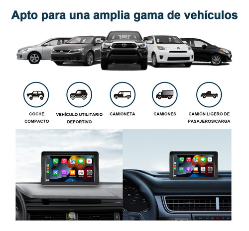 Autoestéreo Usb 7 Pulgadas Estéreo 2 Din Mirrorlink Pantalla Táctil Y Cámara