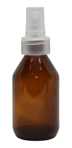 10 Botellas Jarabe 125ml Vidrio Ambar Spray Transparente