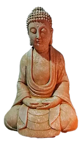 Buda, Estatuilla En Cemento Patinado, 32cm