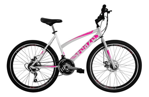 Bicicleta Dama Fdisco Rin 26 Tipo Moto 18 Cambios Color Blanco