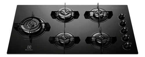 Cooktop 5 Bocas A Gás Ke5td Electrolux Bivolt Cor Preto 127V/220V