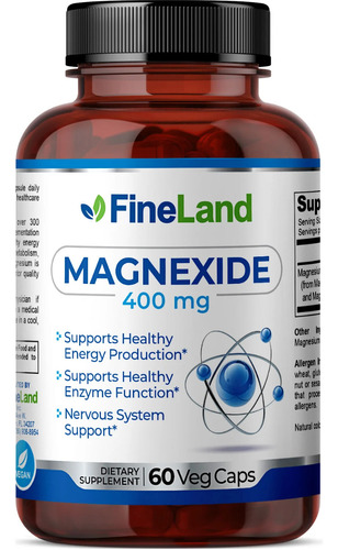 60cap Magnexide Citrato Magnesio Energía Metabolism Nervioso Sabor Sin Sabor