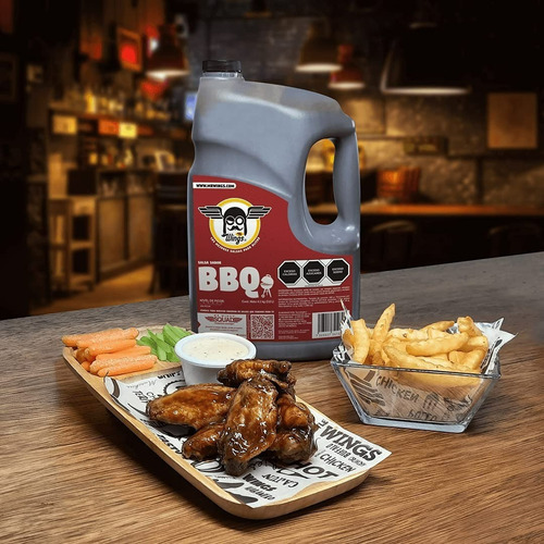 Imagen 2 de 5 de Salsa Bbq Barbecue Para Alitas 3.8 L Al Mejor Precio