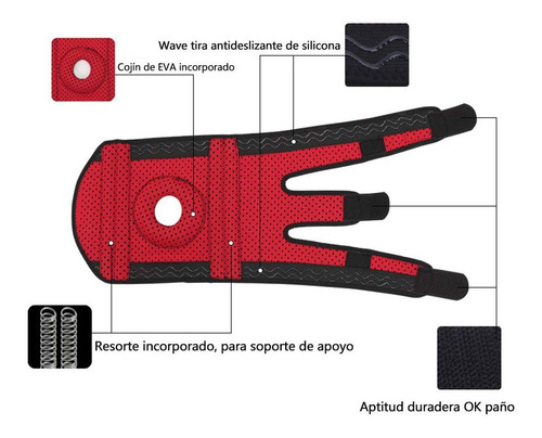 Imagen 4 de 7 de Rodillera Deportiva Ortopedica Soporte Protector Articulado