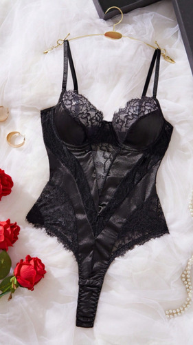 Body Encaje Breteles Regulables Y Espalda Abierta - Velisse Negro Xxxl