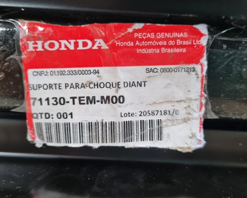 Imagem 6 de 10 de Alma Do Parachoque Dianteiro Original Honda Civic G10
