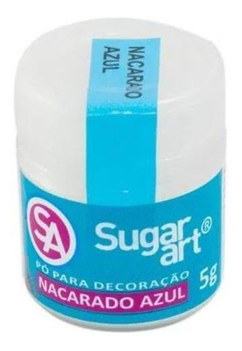 Pó Para Decoração 5g - Nacarado Azul Sugar Art