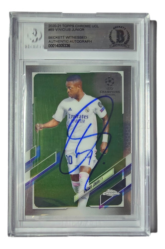 Tarjeta Vinicius Real Madrid Rookie Novato Autografo Beckett