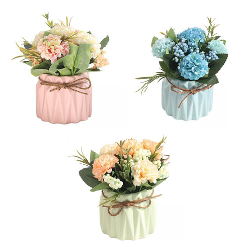 3 Uds Mini Flor Artificial Simulación Falsa Planta De