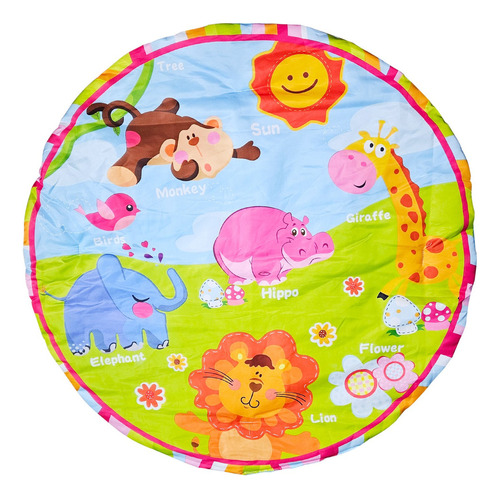 Alfombra Infantil Circular Manta Diseños Interior Exterior ® Color Celeste
