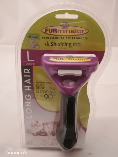 Cepillo Furminator Gatos Talla L Pelo Largo Mas De 10 Lbs