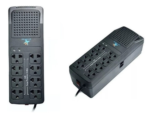 Imagen 2 de 2 de Regulador De Voltaje Startec 1200va 600w 8 Tomas St-vr-012