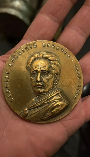 Aparicio Saravia, Medalla Histórica Original Firmada Enorme